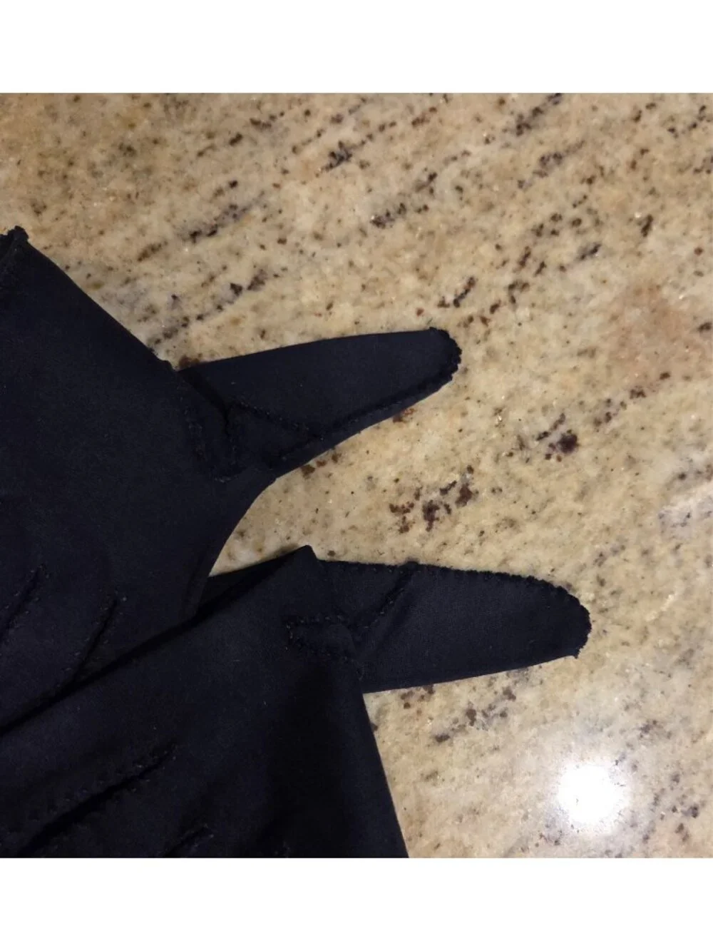 Vintage Womens Size S/M 6 Blue Cotton Formal Stretch Gloves Gauntlet Wrist